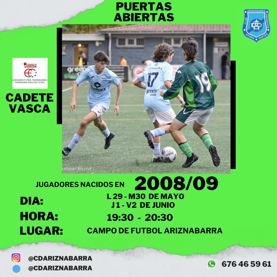 Jornada de puertas abiertas para jugadores nacidos en 2008