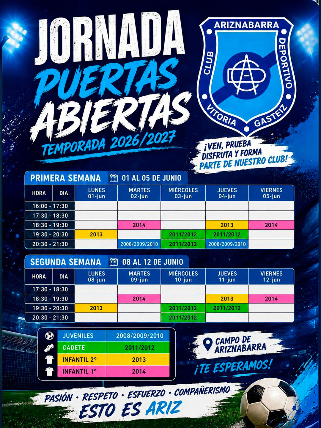 Puertas Abiertas CD Ariznabarra 2026